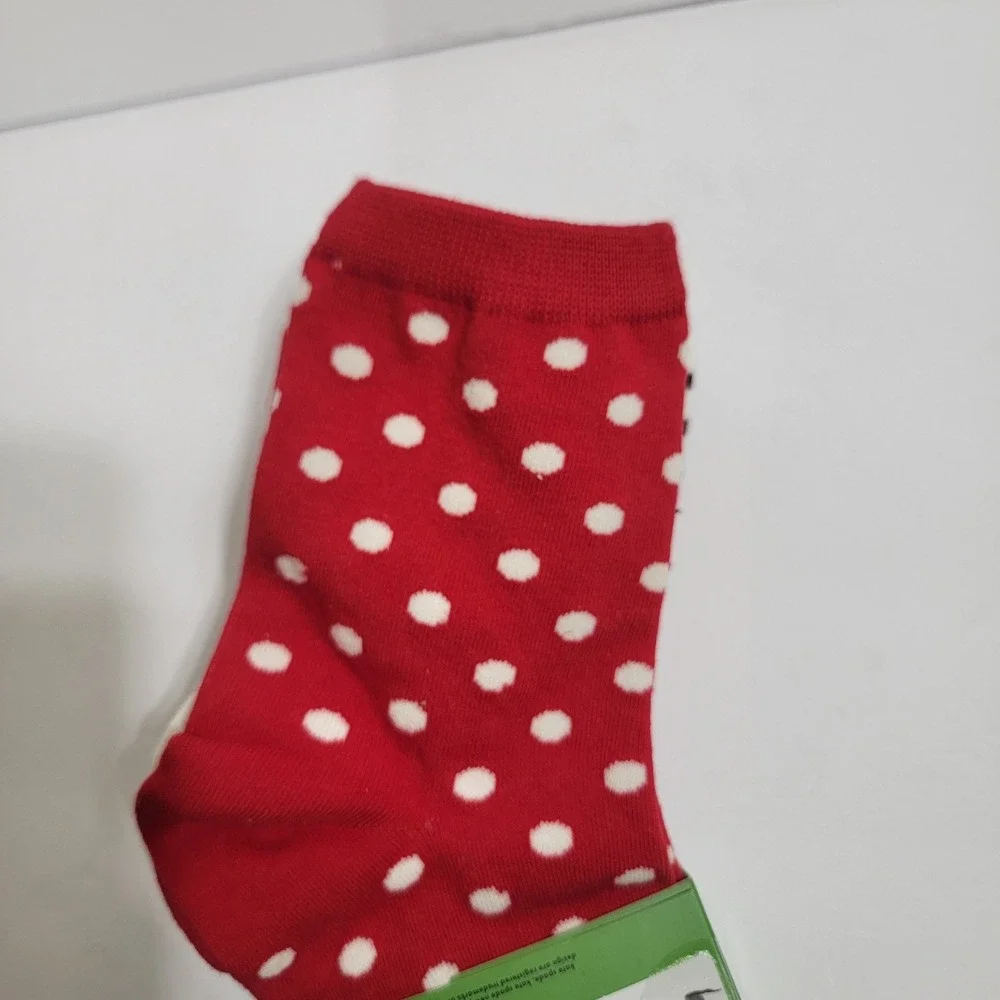 NEW Kate Spade New York Shortie‎ Crew Socks 3 Pairs Lips Kiss Stripes Polka Dots